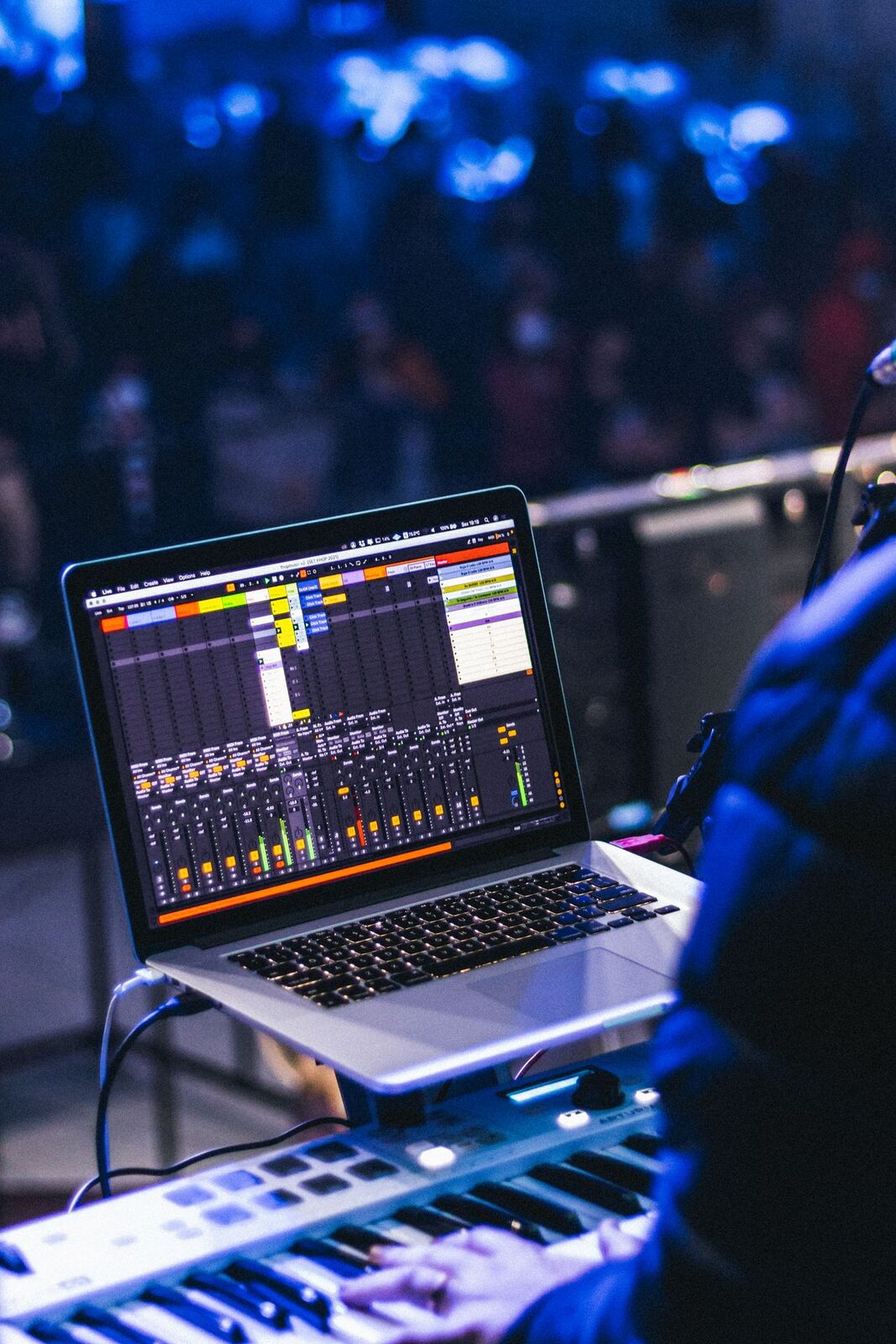 DJ performing live to a crowd