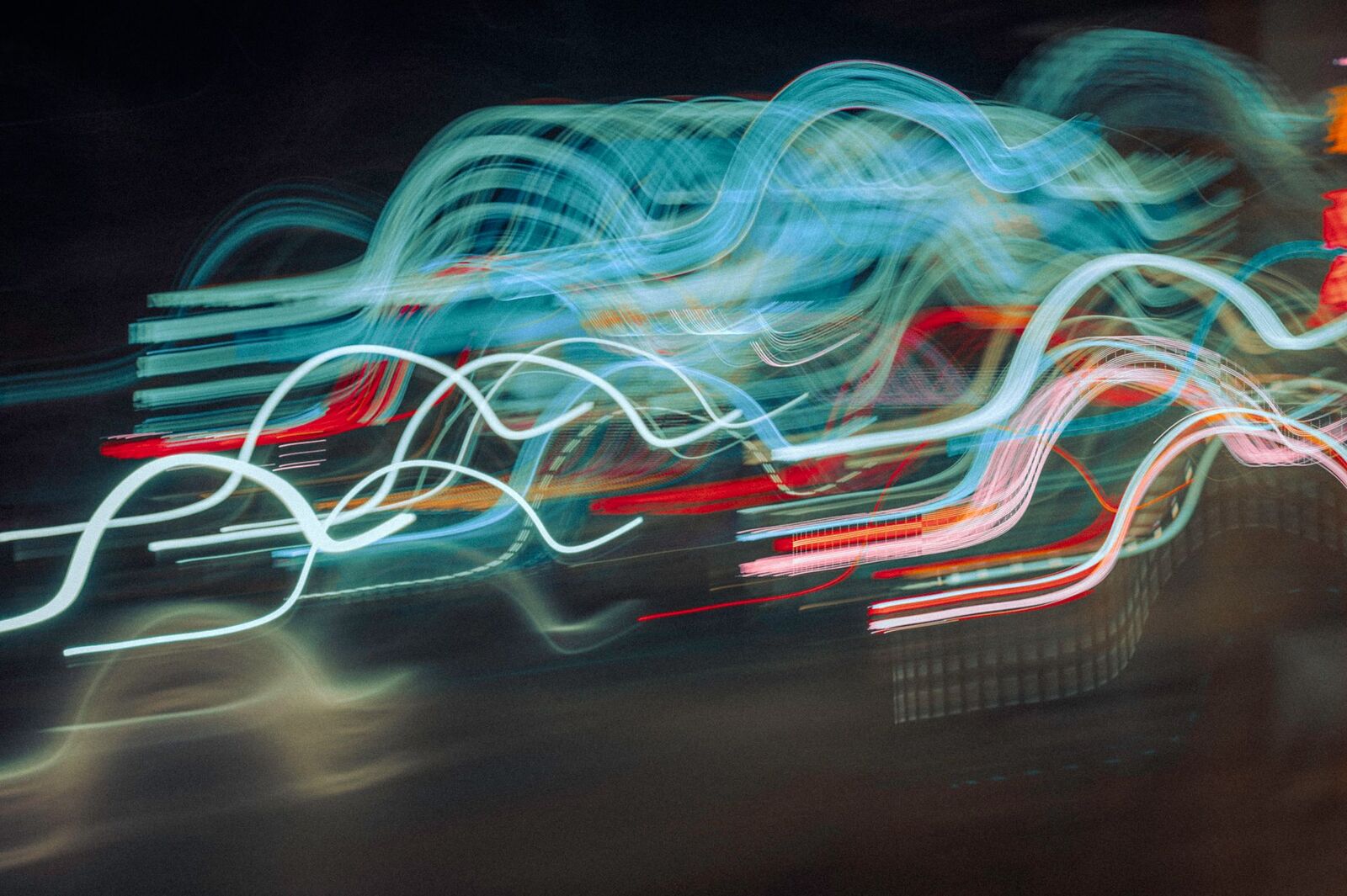 Abstract colourful light streaks